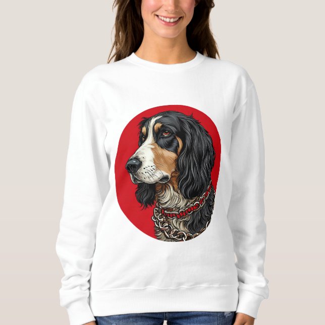Sudadera Perro de raza pura genial (Anverso)