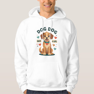 Sudadera Perro De Rescate Lindo Vintage Salva Una Vida Cach