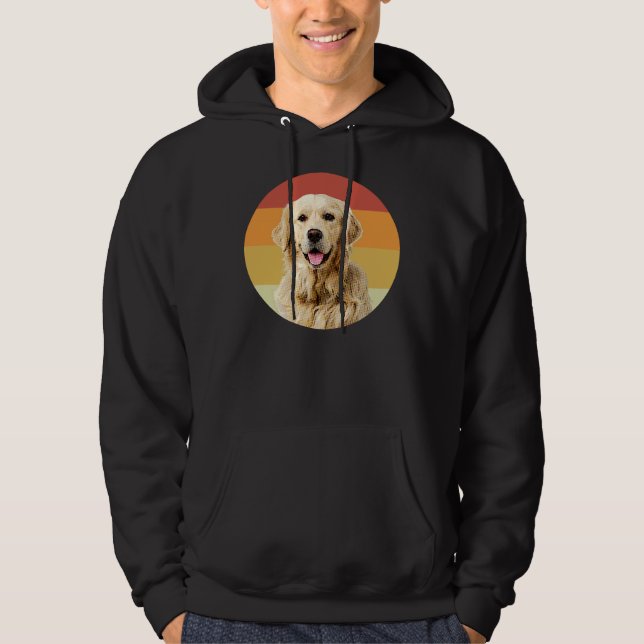 Sudadera Perro de rostro retro de la cosecha de oro (Anverso)