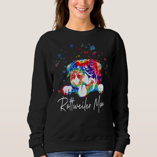 Sudadera Perro de Rottweiler Colorful Rainbow Dog Lover (Anverso)