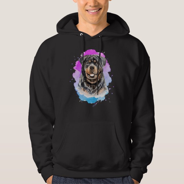 Sudadera Perro de Rottweiler colorido (Anverso)