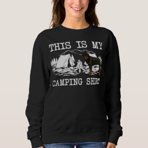 Sudadera Perro De Rottweiler De Fogata Este Es Mi Camping