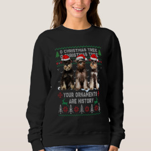 Sudadera Perro de Schnauzer lindo Oh árbol de Navidad Feo N
