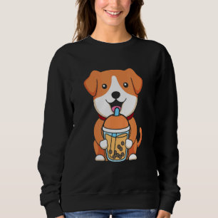 Sudadera Perro de té de leche con burbujas Perro lindo bebi