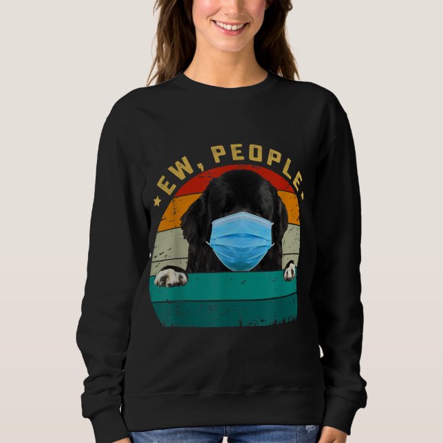 Sudadera Perro De Terranova Ojo Gente Usando Una Máscara (Anverso)