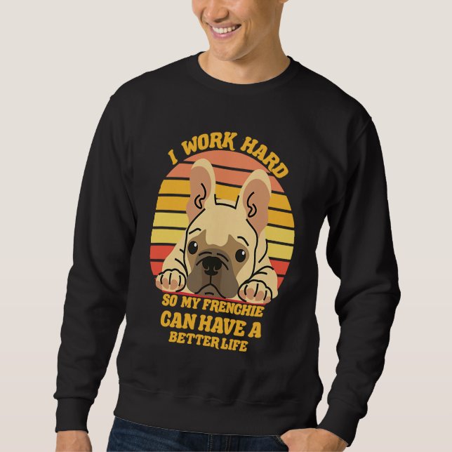 Sudadera Perro de toro francés lindo 1 (Anverso)