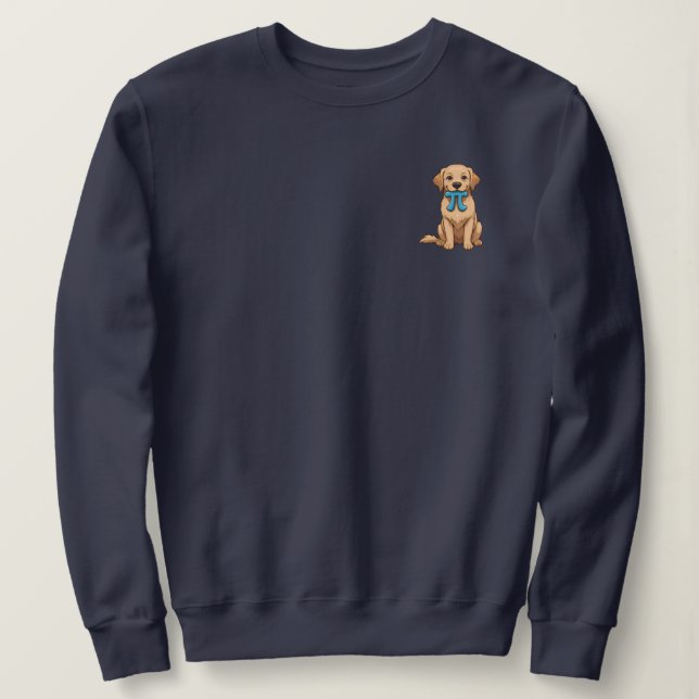 Sudadera Perro del Día de Pi con Símbolo de Pi | Feliz Día  (Anverso del diseño)