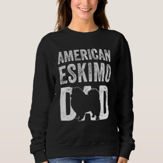 Sudadera Perro del Día del Padre Retro American Eskimo Papá