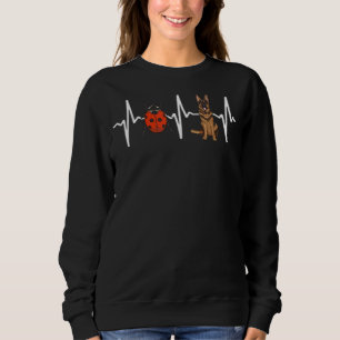 Sudadera Perro del latido del Pastor Alemán de Ladybug Rojo