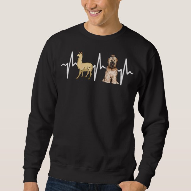 Sudadera Perro del latido del terror tibetano de Llama (Anverso)