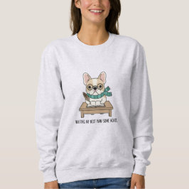 Sudadera Perro divertido en el escritorio con estilo de esc