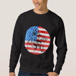 Sudadera Perro Doberman amante Bandera Americana Dobie B