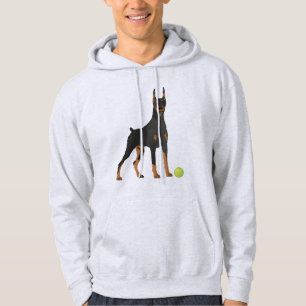 Sudadera Perro Doberman con bola verde