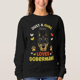 Sudadera Perro Doberman Para Mujeres Niñas Chicas Que Aman