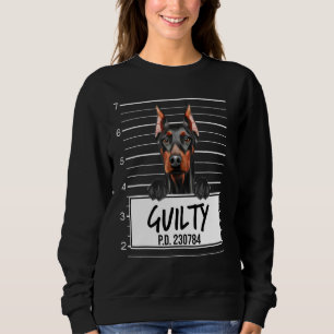 Sudadera Perro Doberman Pinscher Culpable Mugshot