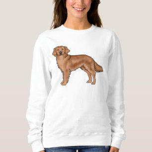 Sudadera Perro Dorado Retriever De Dibujos Animados Rojo Ca