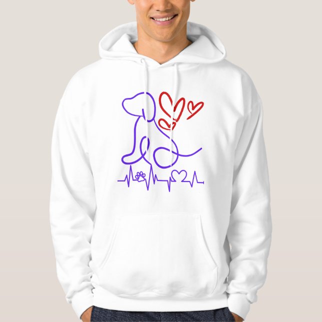 Sudadera Perro El día de San Valentín lindo Lover (Anverso)