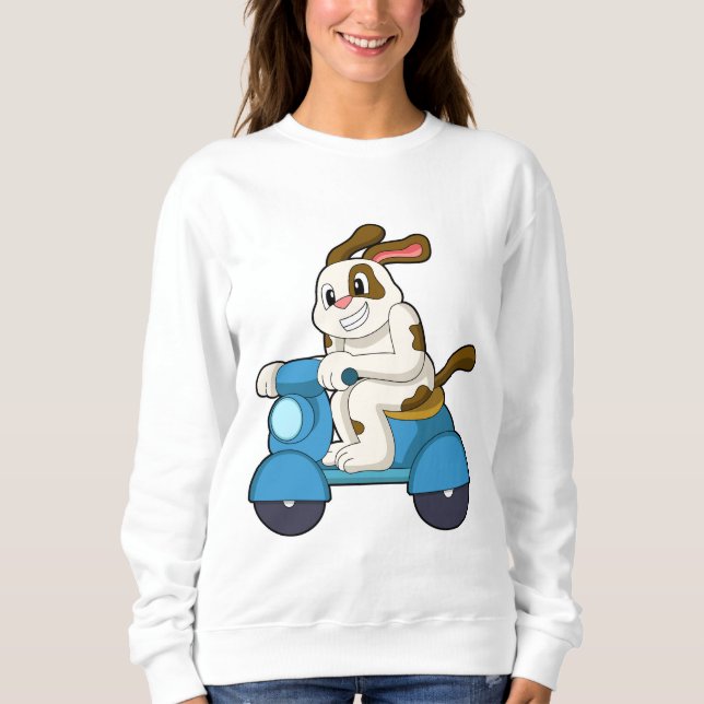 Sudadera Perro en bicicleta con Scooter.PNG (Anverso)