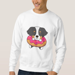 Sudadera Perro En Donat Bernese Montaña Perro Donuts Rosa