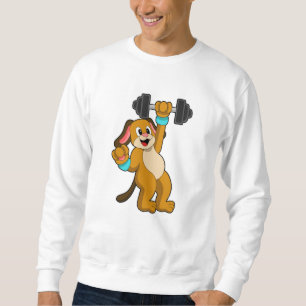 Sudadera Perro en entrenamiento de fuerza con Dumbbell