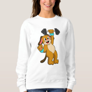 Sudadera Perro en entrenamiento de fuerza con Dumbbell