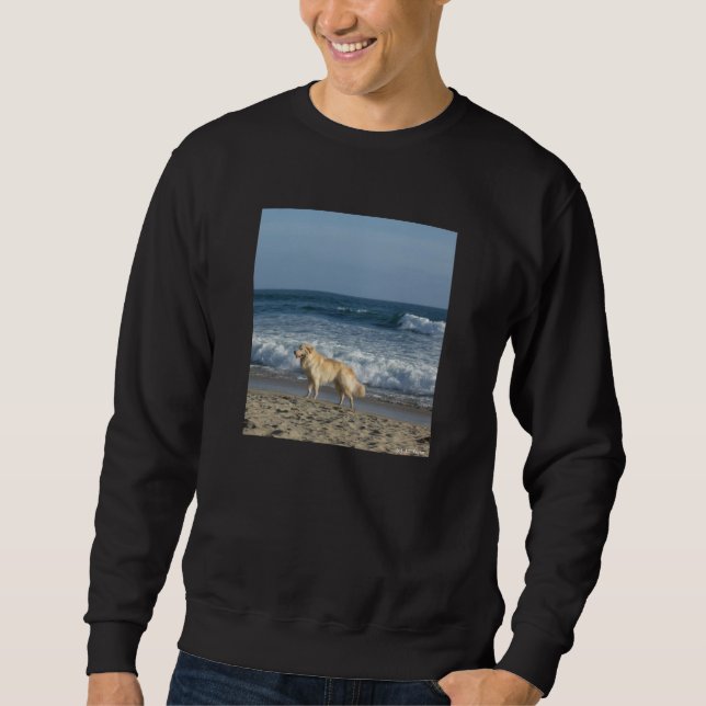 Sudadera Perro En La Playa (Anverso)