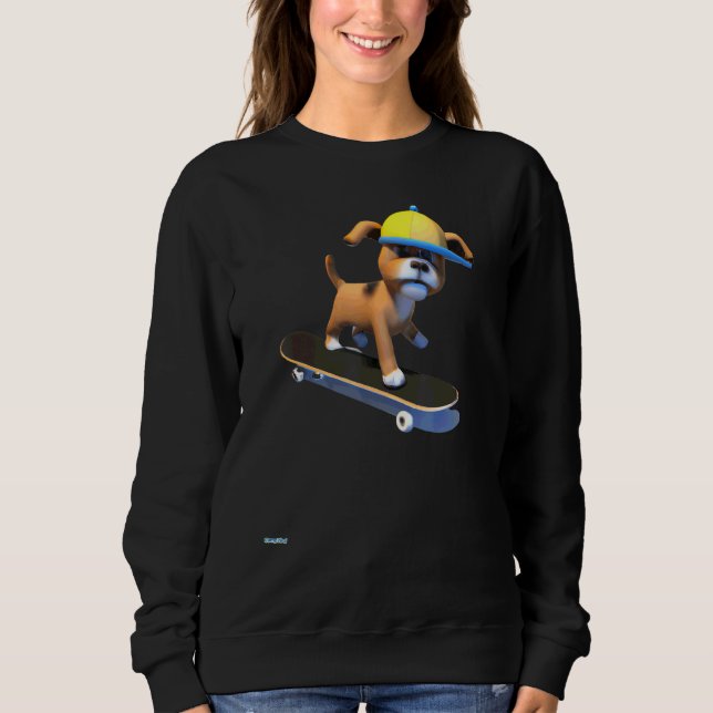 Sudadera Perro en monopatín (Anverso)