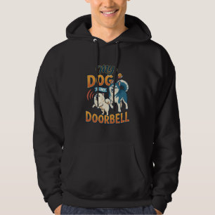Sudadera Perro Es Timbre Ladrando Blanco Azul_1