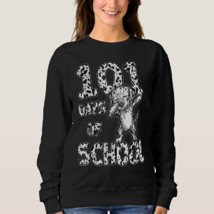 Sudadera Perro escolar divertido 101 días 100 días más inte