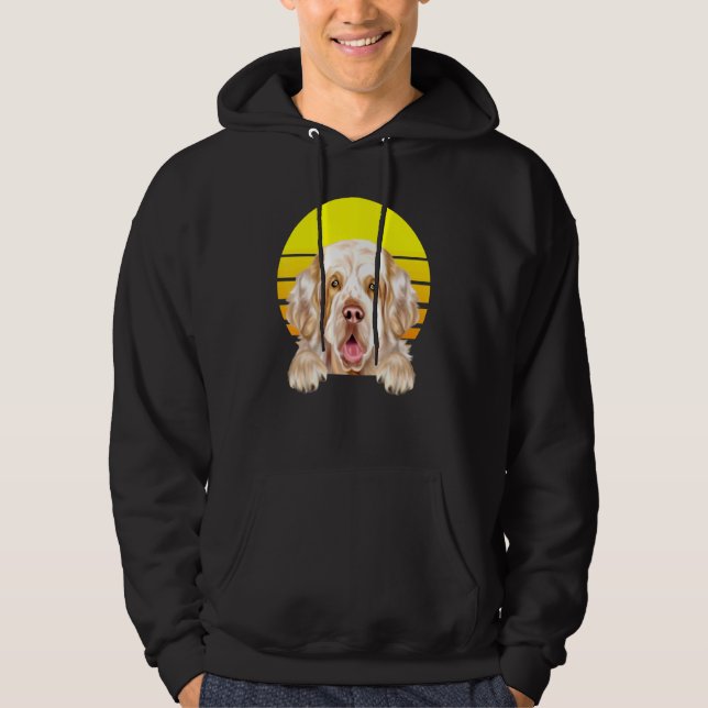 Sudadera Perro español vintage Sunset Clumber (Anverso)