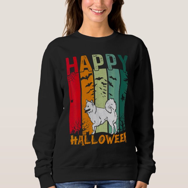 Sudadera Perro Esquimal Americano Cena de Halloween al Esti (Anverso)