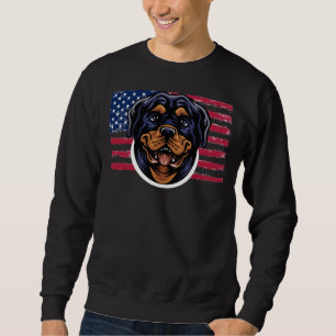 Sudadera Perro estadounidense Rottweiler con Antecedentes A