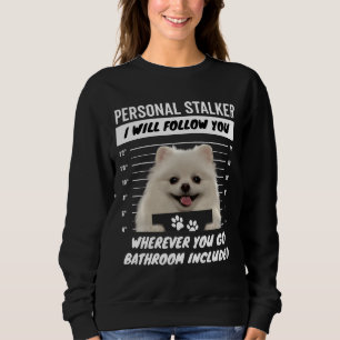 Sudadera Perro estalker personal - Pomerania de la taza de 