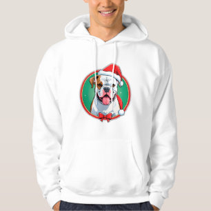 Sudadera Perro Feliz Dentro de Corona Navideña Festiva