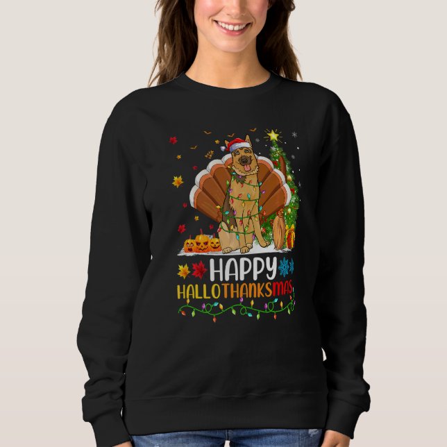 Sudadera Perro Feliz Perro Malinois Belga Hellothanksmas (Anverso)