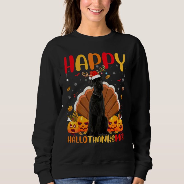 Sudadera Perro   Feliz Perro Schnauzer Gigante Hellothanksm (Anverso)