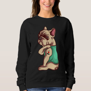 Sudadera Perro francés Bulldog amo a mamá Tattoo Lover dive