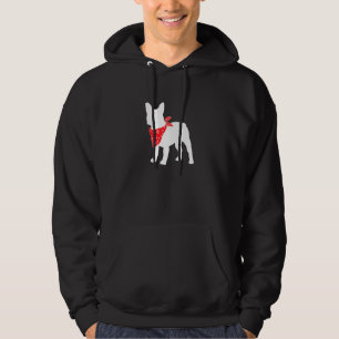 Sudadera Perro francés de Bulldog francés con bandana roja