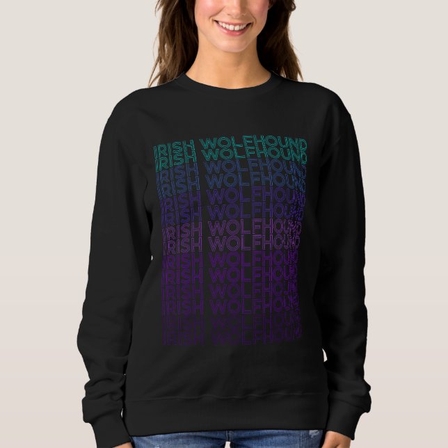 Sudadera Perro Galgo Irlandés Retro (Anverso)
