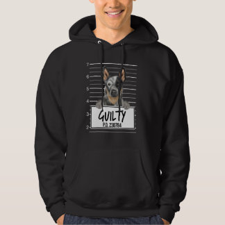 Sudadera Perro Ganadero Australiano Mugshot Perro Culpable