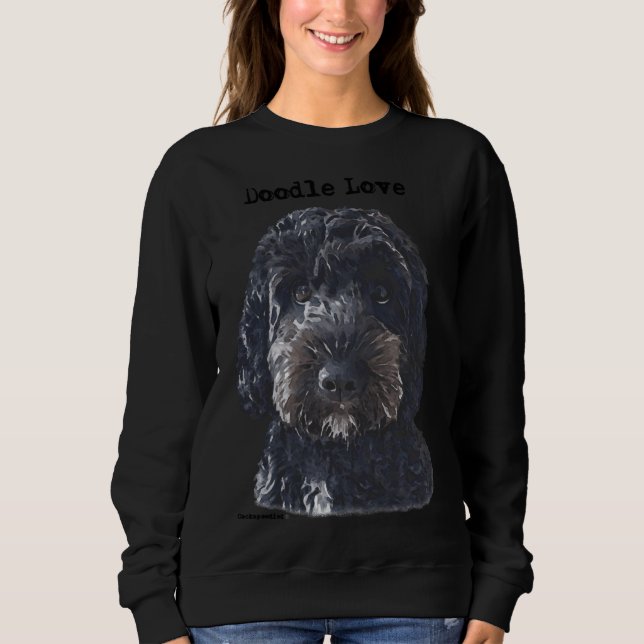 Sudadera Perro garabato negro (Anverso)