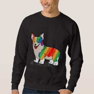 Sudadera Perro gay Arcoiris Corgi Lgb