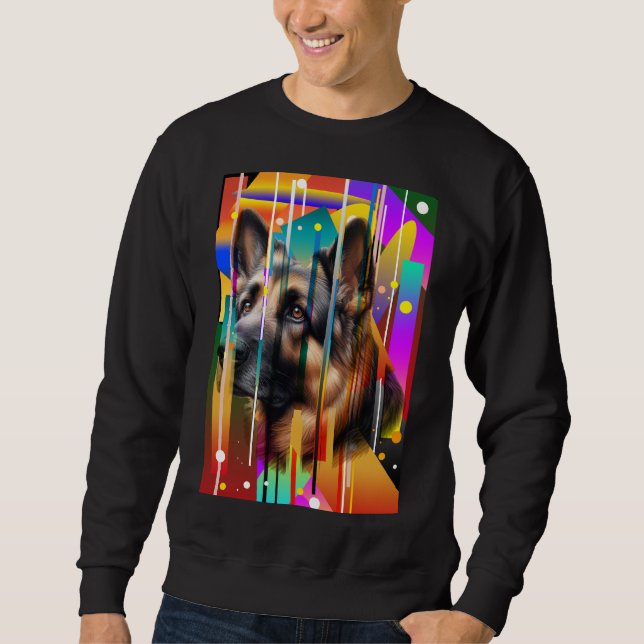Sudadera Perro Geométrico Moderno   (Anverso)