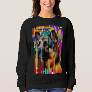 Sudadera Perro Geométrico Moderno