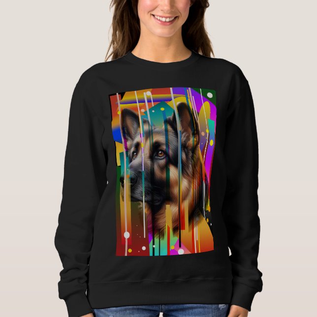 Sudadera Perro Geométrico Moderno   (Anverso)