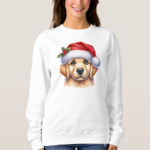 Sudadera Perro Golden Retriever con Santa Claus Style-82535