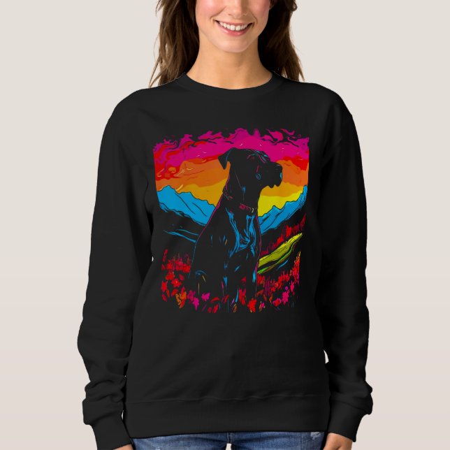Sudadera Perro Gran Danés Arte Pop (Anverso)