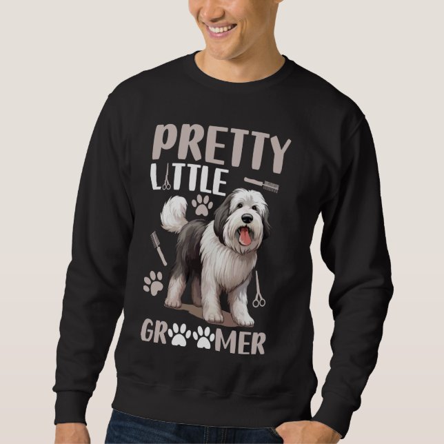 Sudadera Perro Grooming Funny Mascota Groomer Bonito Pequeñ (Anverso)