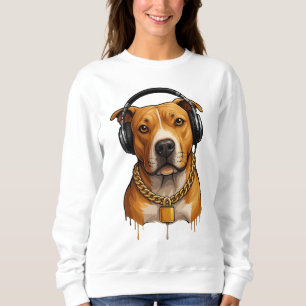 Sudadera Perro Guay con audífonos y cadena de oro - Urban S