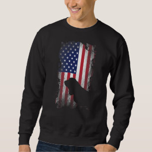 Sudadera Perro Guay de bandera estadounidense enarbolado pa